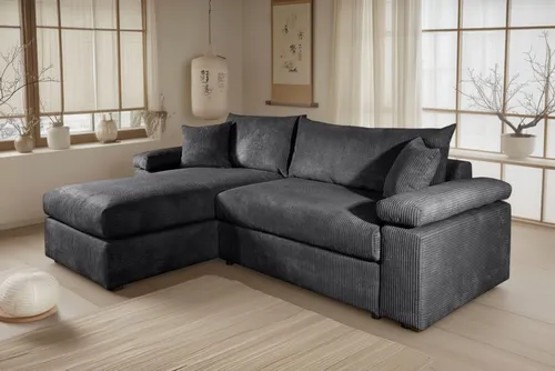 OTTO home Ecksofa Cosy L-Form, 234 cm, mit Zierkissen in grau von OTTO home