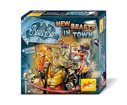 Zoch 601105156 Beasty Bar New Beasts in Town – Das charakterstarke Kartenspiel - eigenständig spielbar & kombinierbar - für 2 bis 4 Spieler, Strategiespiel, für Kinder ab 8 Jahren