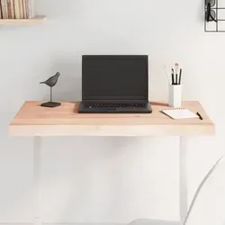 vidaXL Tischplatte aus Massivholz – Handgefertigte Ersatztischplatte mit Baumkante, 80x60 cm - Esszimmertische – Verleihe deinem Tisch mit dieser handgefertigten Massivholzplatte neuen Charme. Unbehandelt und einzigartig, ideal für individuelle Gestaltung.