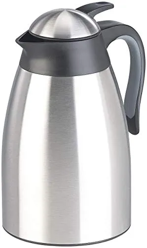 Rosenstein & Söhne Warmhaltekanne 1,5L - Karaffen für Heißgetränke – hält Getränke bis zu 12 Stunden warm oder kalt mit 100% Auslaufsicherheit und einfacher Einhand-Bedienung.