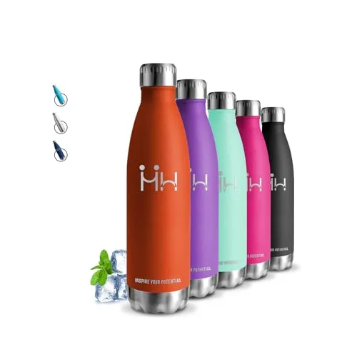 Grsta Thermosflasche - 0.75 liter - Trinkflasche Edelstahl, BPA-Freie, Trinkflasche Kohlensäure Geeignet, 24h Kalt & 12h Warm, Wasserflasche Doppelwandig, Trinkflasche Sport für Camping, Wandern