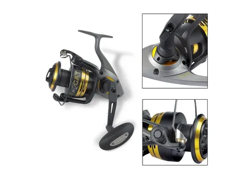 Black Cat Battle Cat Spin FD 760 - Hochwertige Wallerrolle für Spinnfischen, mit 7 Kugellagern und 94cm Schnureinzug – ideal für Angler, die auf Wels gehen.
