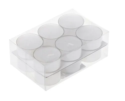 Steinhart Kerzen Teelicht Teelichter in Kunststoffhülle Weiß 18/38mm, 12er-Pack