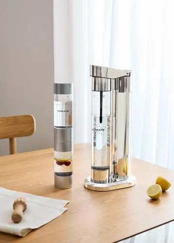 CREATE SODA MAKER STUDIO 1L Chrom mit Doppelflasche