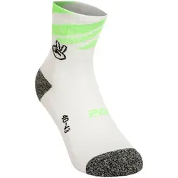 P.A.C. RN 6.2 Reflective Pro Mid Compression Kompressions-Socken Herren-Weiß,Neonorange, Größe 40-43 (auch verfügbar in 44-47)