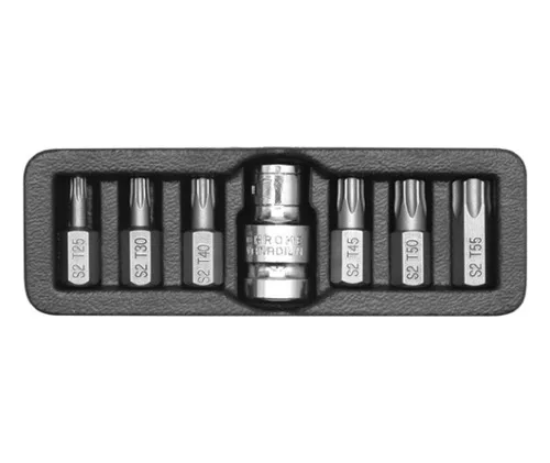 BITSATZ TORX 7-TLG. IM METALLKASTEN - Werkzeug-Set mit 7 hochwertigen Torx-Bits, ideal für Profis, im robusten Metallkasten für optimale Aufbewahrung und Mobilität.