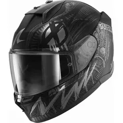Shark D-Skwal 3 Shiever Mat Motorradhelm M (57) - Hochwertiger Integralhelm für Onroad-Aktivitäten, mit optimaler Belüftung und kratzfestem Visier. In modernem Schwarz/Anthrazit/Silber und mattiertem Finish. Ideal für unisex Erwachsene.