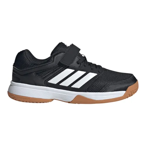adidas Unisex Kinder Speedcourt Indoor-Schuhe Größe 33 - Bequeme Indoor-Schuhe mit regulärer Passform, ideal für sportliche Aktivitäten. Der Mix aus Textil und Synthetik sorgt für Strapazierfähigkeit und Komfort.