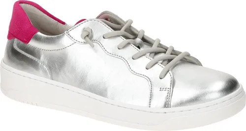 Gabor Sportliche Schnürschuhe Damen 31373635343538 Silber 40 1/2 EU - Sneaker in Silber/Pink mit Metallic-Look und elastischer Schnürung für einfachen Einstieg. Best Fitting Decksohle bietet hohen Komfort und perfekte Passform.