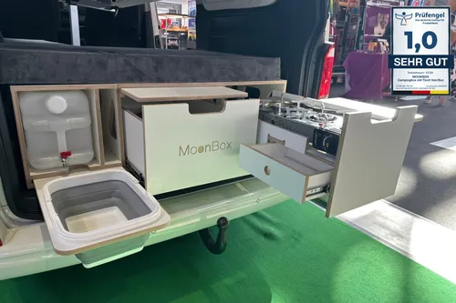 Moonbox Campingbox Schlafsystem Campingküche Van/Bus 119cm Modify Weiß