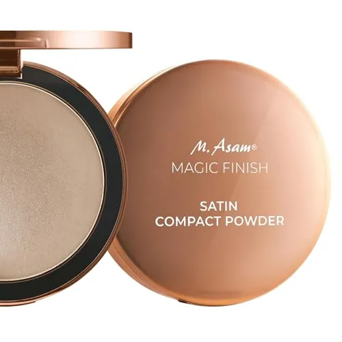 M. Asam MAGIC FINISH Satin Compact Powder Ivory (8g) - Seidiges Puder für perfekten Teint - Puder für ein seidiges, mattes Finish. Mit Hyaluron und Vitamin E angereichert, sorgt es für langanhaltenden Halt und reduziert unerwünschten Glanz.
