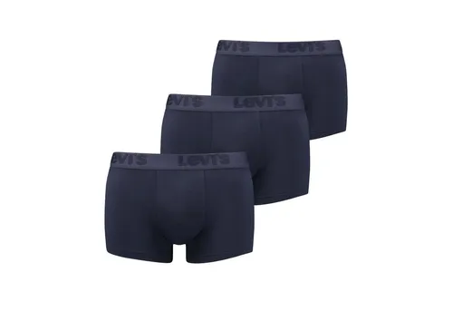 Levis 3P Premium Trunk Dunkelblau Baumwolle X-Large Herren - Herrenunterhosen aus weicher Baumwolle mit Elasthan für perfekten Sitz. Eleganter Bund mit Levi's Logo und doppellagiger Frontbereich für höchsten Komfort.