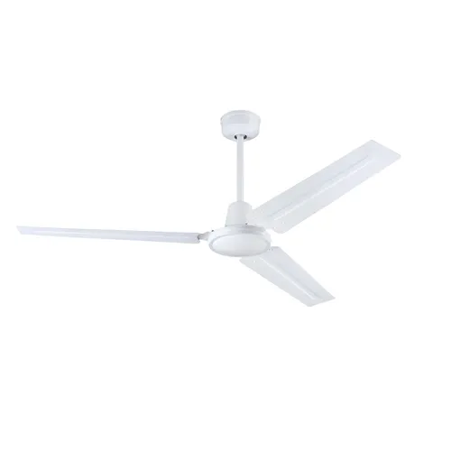 Westinghouse Industrial Deckenventilator 142 cm mit Fernbedienung - Ventilatoren - Ideal für große Räume, bietet der 142 cm große Westinghouse-Deckenventilator mit eleganter, mattweißer Oberfläche und praktischer Fernbedienung optimalen Komfort.