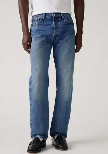 Levi's® Straight-Jeans 501 mit Markenlabel blau 31 - Jeans in klassischem Design aus 100% Baumwolle, pflegeleicht und ideal für einen casual Look. Mit ikonischem Markenlabel und geradem Schnitt für perfekten Sitz.