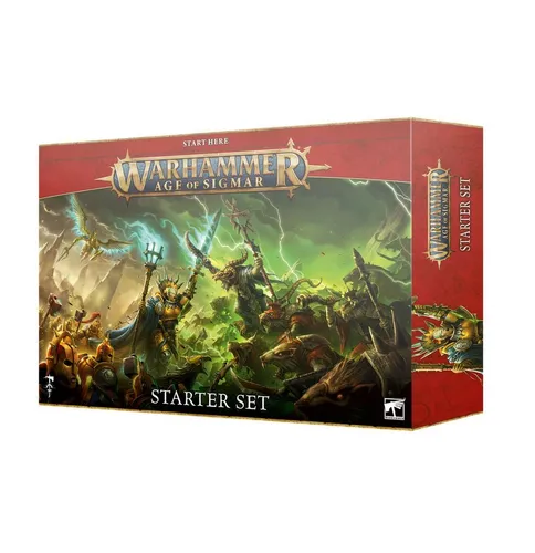 Warhammer AoS - Age of Sigmar V.4 Starter Set - Tabletop Spiel für Einsteiger mit umfassendem Regelwerk und Miniaturen für spannende Schlachten im Warhammer-Universum.