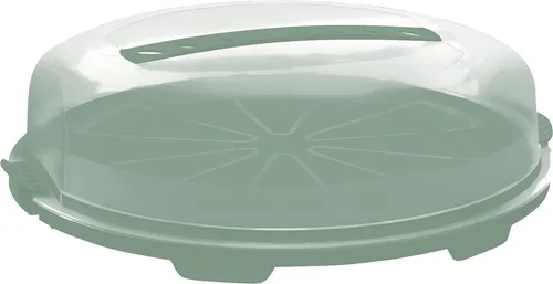 Rotho FRESH Tortenglocke - Flach, Mistletoe Green - Praktische Tortenglocke aus robustem PP-Kunststoff (355 x 345 x 116 mm), ideal zum Schutz Ihrer Backwaren. Erhältlich in zwei ansprechenden Farben.