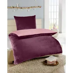 Bettwäsche Winter Flausch Cashmere Touch Uni Wende 135x200