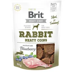 BRIT Jerky Snack Rabbit Meaty Coins with Blueberry 80g