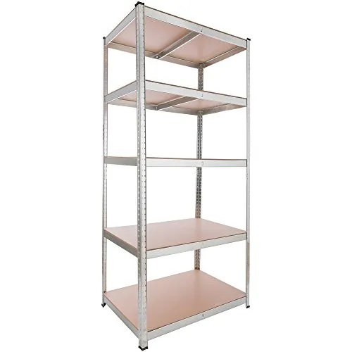 Arebos Schwerlastregal 200 x 90 x 60 cm – 875 kg Tragkraft - Schwerlastregal für optimale Ordnung mit 5 höhenverstellbaren Böden, ideal für Werkzeuge und Gartengeräte. Hohe Tragkraft von 175 kg pro Boden und einfacher Aufbau ohne Schrauben.