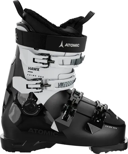 ATOMIC HAWX PRIME 95X W GW Skischuhe Damen – Schwarz-Ivory, Größe 27 1/2 - All-Mountain-Skischuhe für Damen mit innovativer Memory Fit-Technologie für perfekten Sitz und individuellen Komfort; ideal für vielseitigen Einsatz im Schnee.