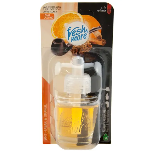 fresh & more ANTI TABAK & ORANGE 1 x 19ml Duftstecker Steckdose Lufterfrischer