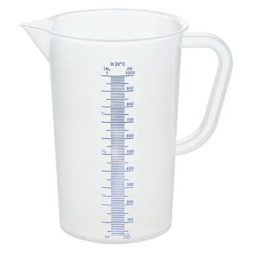 GRÄWE Messbecher Messkanne 1 Liter aus Kunststoff Skala Maßbecher, Literkanne