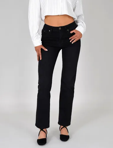 ESRA Straight-Jeans Damen Jeans Geradeschnitt Stretch Jeans Damen Regular Fit G4 Sale High Waist Jeans Damen Straight Hose Regular Jeans bis Große Größe