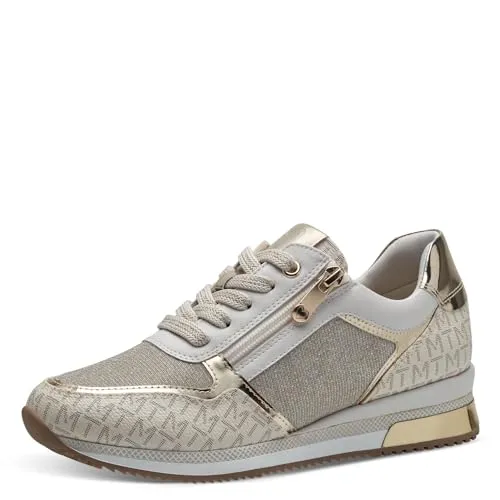 Keilsneaker MARCO TOZZI für Damen, Gr. 38, beige - Sportliche Sneaker mit 4 cm Keilabsatz und gepolsterter Innensohle für optimalen Tragekomfort. Ideal für Freizeit und Alltag.