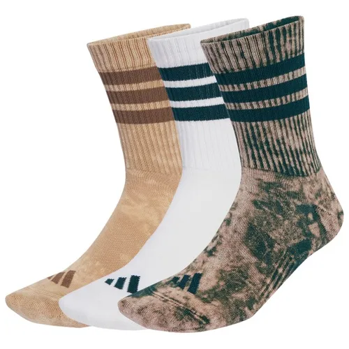 adidas 3 Stripes Cushioned Crew Stone Wash 3-Pack - Herrensocken in Weiß, Größe 43-45 - L, ideal für Running, mit optimaler Polsterung für Komfort und Unterstützung beim Sport.