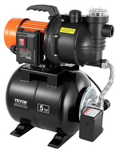 VEVOR Hauswasserwerk 735 W mit 19 L Druckbehälter