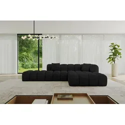 ALTDECOR Ecksofa OLEA-L2 in L-Form - Schwarz 289x176 cm - Ecksofa in L-Form für maximalen Komfort und stilvolles Wohnen. Robuste Konstruktion mit hochwertiger Polsterung sorgt für langlebige Entspannung. Ideal für gesellige Abende mit Familie und Freunden.