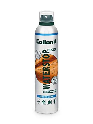 Collonil Waterstop Reloaded Imprägnierung 300 ml - Schuhpflegeprodukt für optimalen Schutz von Glatt- und Wildleder gegen Nässe und UV-Strahlung, auch für Gore-Tex geeignet, ohne PFC, hergestellt in Deutschland.