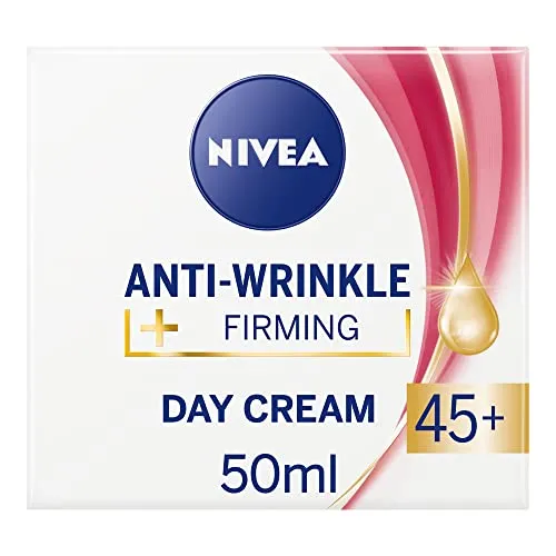 NIVEA Anti-Falten + Straffende Creme Alter 45+ (50 ml), Altersspezifische Gesichtspflege Intensive Hautpflege mit Aprikosenkern und Sheabutter, Sonnenschutz mit UV-Filter