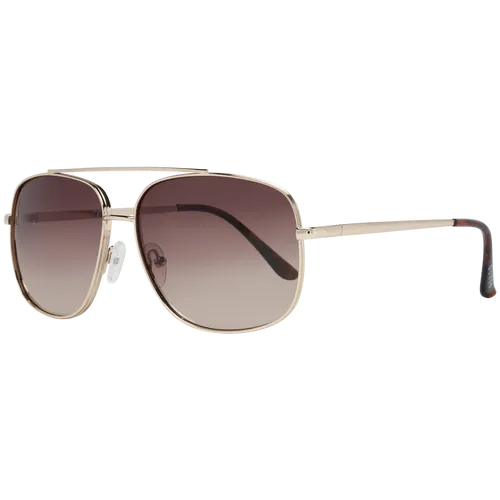 Guess Sonnenbrille GF0207 6032F - Stylische Herren Sonnenbrille - Sonnenbrillen für Herren mit elegantem goldenen Metallrahmen und braunen Verlaufsgläsern. 100% UVA & UVB Schutz für perfekten Augenkomfort.
