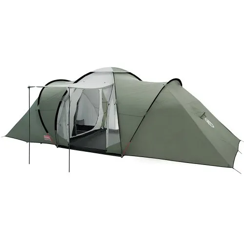 Coleman Zelt Ridgeline 4/6 Plus, 4/6 Mann Zelt, 4/6 Personen Vis-A-Vis Tunnelzelt, Campingzelt, Kuppelzelt mit Sonnendach, Wasserdicht WS 3.000mm