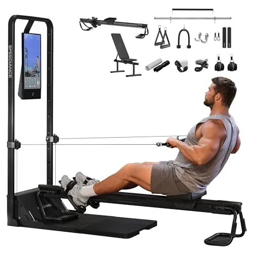 SPEEDIANCE Kraftstation Family Plus - All-in-One Home Gym für Ganzkörper-Krafttraining, klappbar und bis zu 200 kg Benutzergewicht - ideal für effektives Training zu Hause.