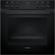 Siemens HE213ABB3 Einbauherd - Deep Black Inox - Backofen mit 5 Funktionen, 3D Heißluft für gleichmäßige Hitze auf bis zu drei Ebenen und Schnellaufheizung für schnelle Backtemperaturen. Ideal für moderne Küchen.