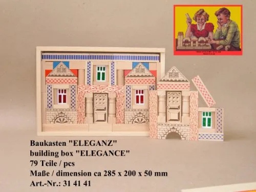 Ebert 314141 Baukasten Elegant - Bauklötze & Bausteine, hochwertiger Baukasten für kreative Konstruktionen und stundenlangen Spielspaß.