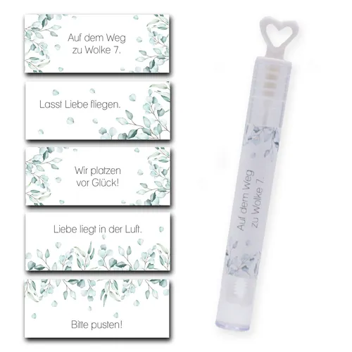 50er-Set Seifenblasen-Aufkleber Hochzeit - 5 x 2 cm I dv_1182