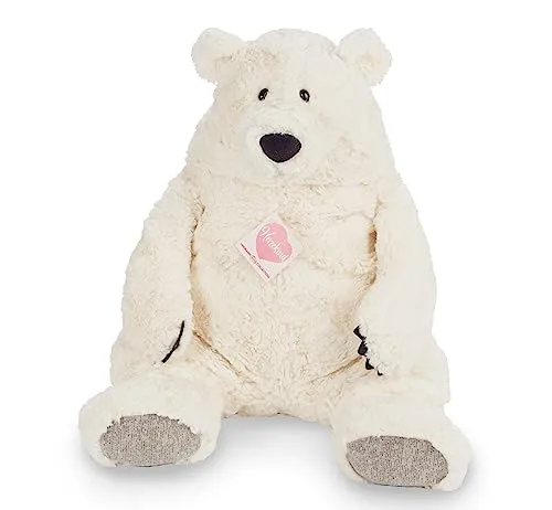 Teddy Hermann Herzekind 93877 Polarbär Jones 50 cm - Stofftier & Teddybär: Weicher Eisbär aus Plüsch, geprüft sicher für Kinder ab 0 Monaten, pflegeleicht waschbar und ideal zum Kuscheln und Spielen.
