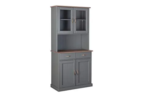 Inter Link FSC Buffet Buffetschrank Westerland - Kiefer Massivholz - Buffetschrank in Grau, Sepia lackiert, aus FSC-zertifiziertem Kiefernholz, vereint rustikale Natürlichkeit mit eleganter Gestaltung.
