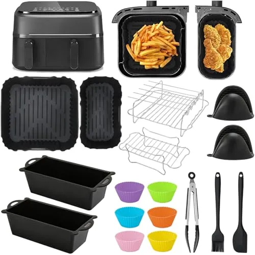 Heißluftfritteuse Zubehör für Philips Dual Basket Airfryer 3000-Serie