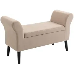 HOMCOM Sitzbank Polsterbank mit Stauraum - Sitzbänke & -truhen: Elegante Polsterbank mit Armlehne, hochklappbarem Stauraum und komfortabler Polsterung für zusätzlichen Sitzkomfort und Ordnung in jedem Raum.