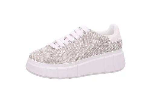 Tamaris Schnürer Schnürschuh silberfarben 38 EU - Sneaker in elegantem Silber, mit komfortablem 4 cm Absatz und atmungsaktivem Textilmaterial, ideal für stilvolle Freizeitlooks.