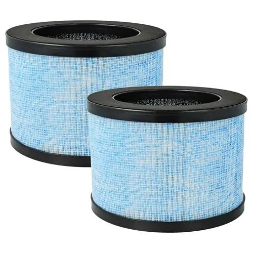vhbw 2X H13 Filter kompatibel mit Elechomes EPI081, EP1081 Luftreiniger - Ersatz-Filter mit integriertem Aktivkohle-Filter