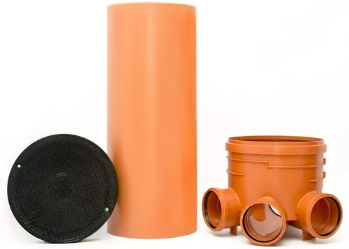 SPEEDPLANT KG Schacht Mehrfach DN 400/160 Komplett SET Schachtboden Rohr Deckel