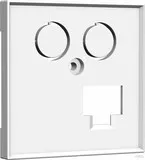 Homeway Zentralplatte one. TV+LAN 55x55mm rw HW-Z0LRWG55V1