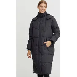 OXMO OXJulie Damen Winterjacke - Grau - L - Stilvolle Winterjacke mit warmem Futter, hochabschließendem Kragen und Kapuze. Robustes Material, Regular Fit und praktische Taschen sorgen für Komfort und Funktionalität bei kaltem Wetter.