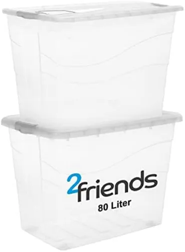 Stk. Aufbewahrungsbox 80L mit Rollen - Boxen für platzsparende Aufbewahrung, ideal für Spielzeug und mehr. Mit Deckel, Rollen und Lüftungsklappe – perfekt für flexibles Lagern!