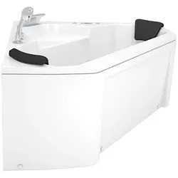 Whirlpool Pool Badewanne W02R 135x135cm - Sanitäranlagen & Zubehör: Moderner Whirlpool für 2 Personen mit leistungsstarker 750W Pumpe, entspannendem Wasserfall und 7-farbigem Unterwasserlicht - ideal für entspannte Wellness-Momente.